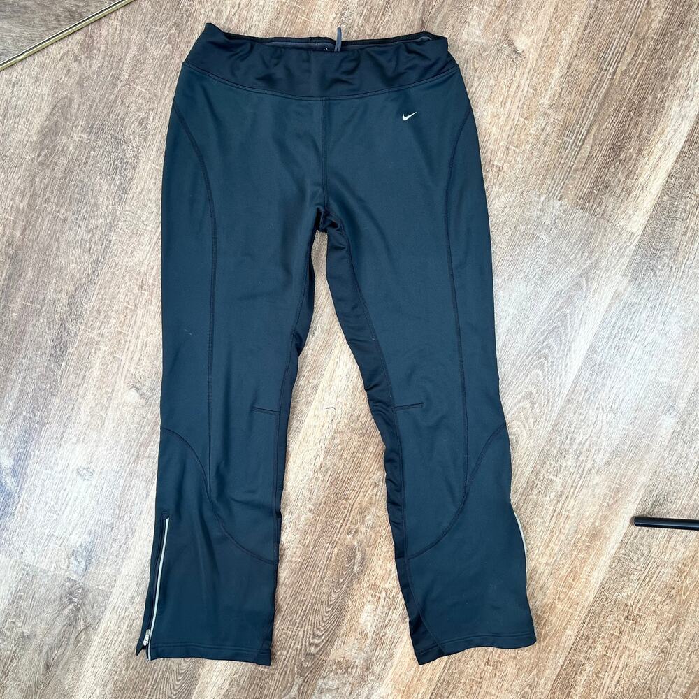 Nike Black Athletic Pants with Reflective Trim